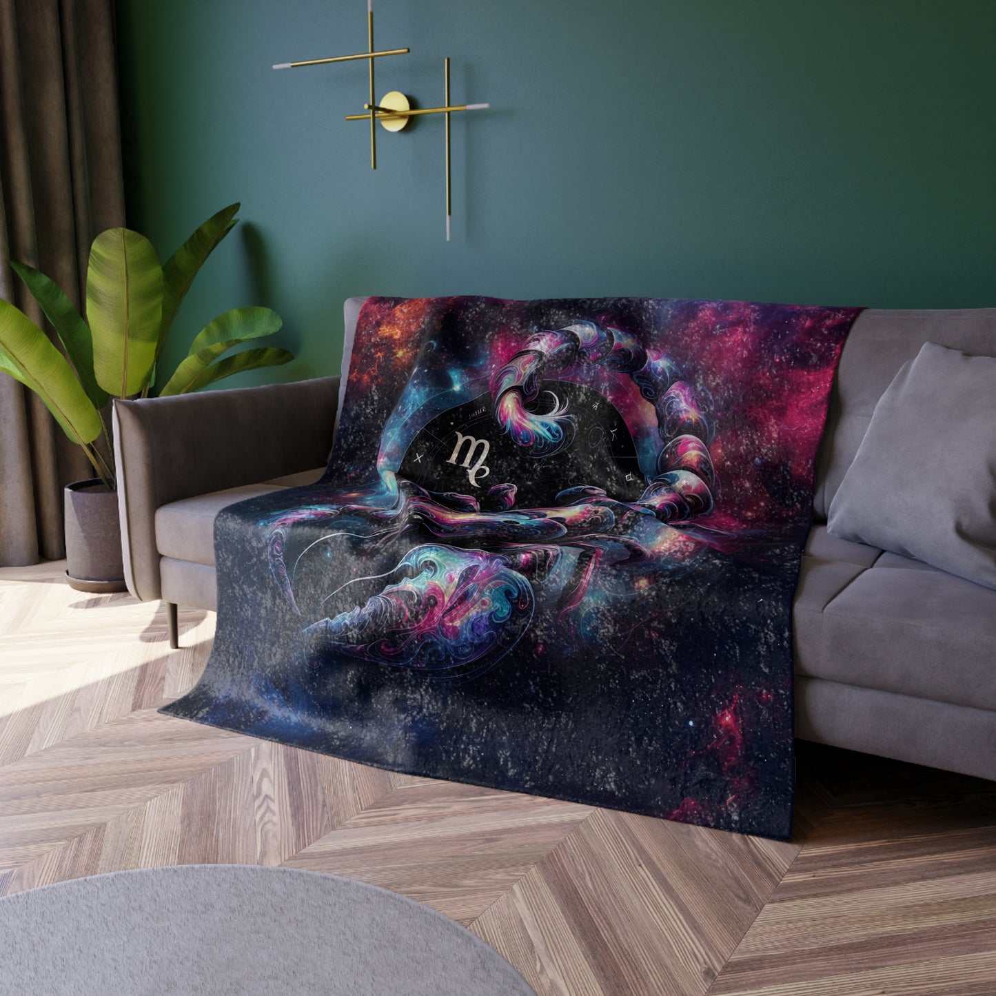 Celestial Zodiac Velvet Blanket (Scorpio)