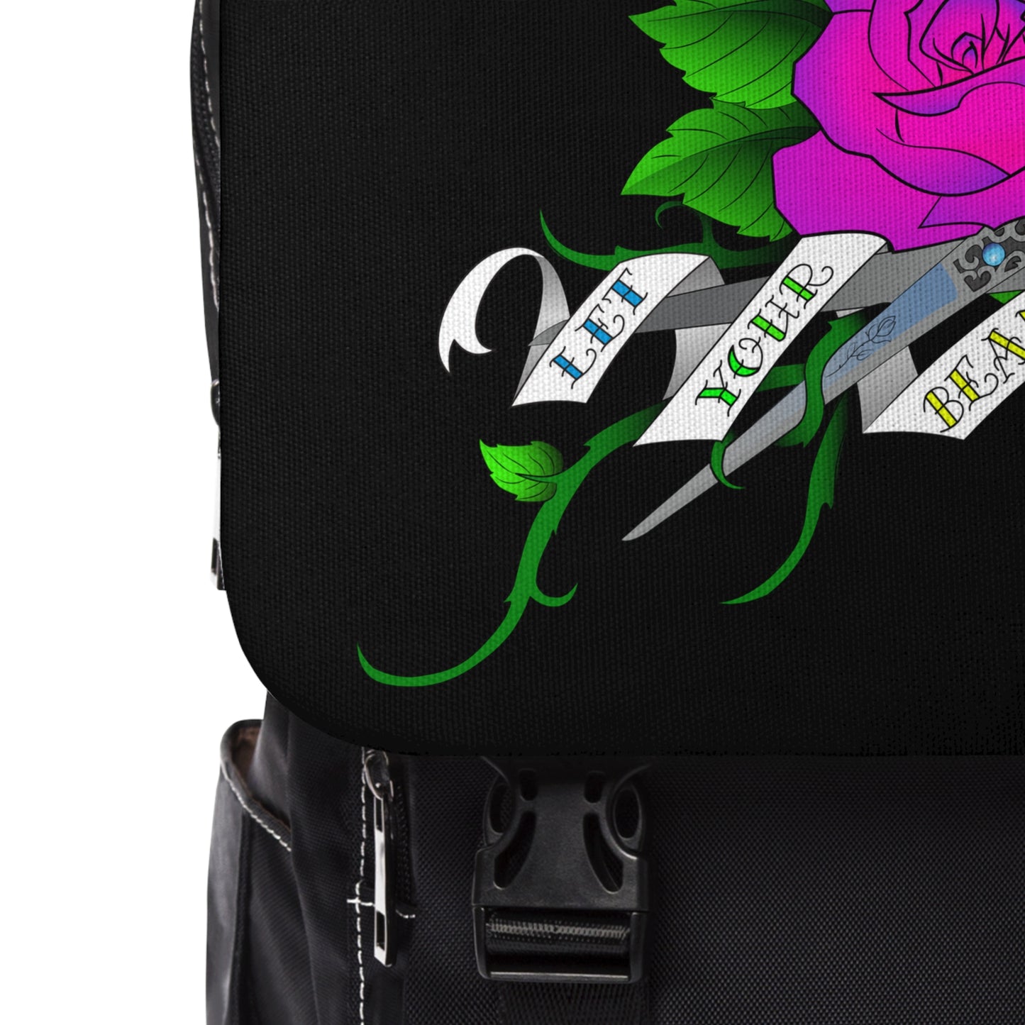 LET UR BEAUTY RUN (Casual Shoulder Backpack)