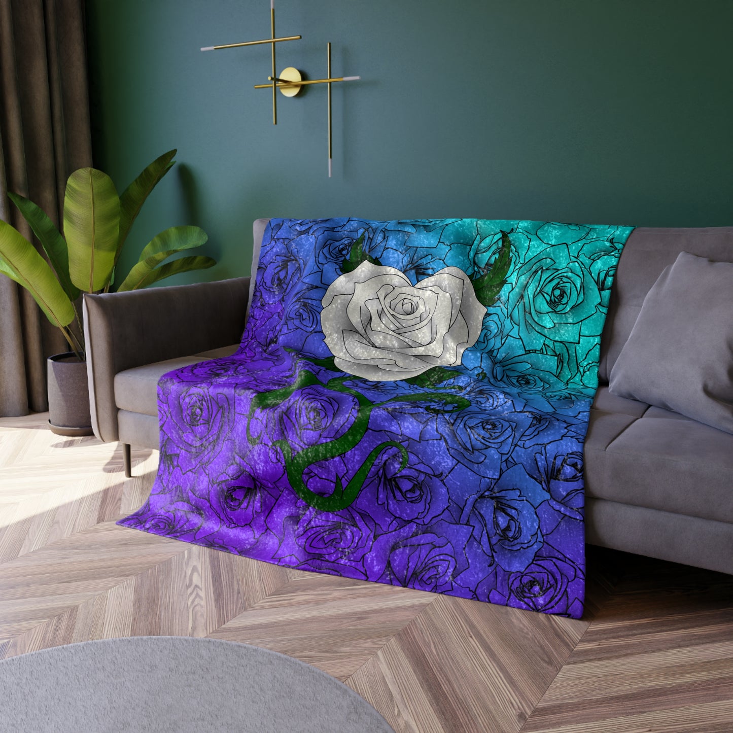 Blurple Rose Velvet Blanket (Capricorn)