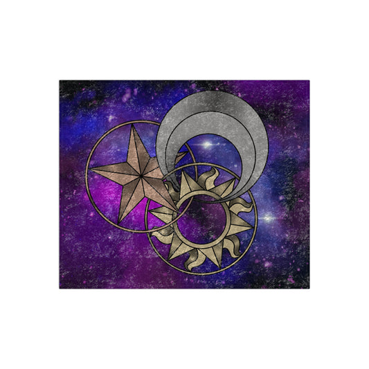 Celestial Trinity Velvet Blanket (Magenta)