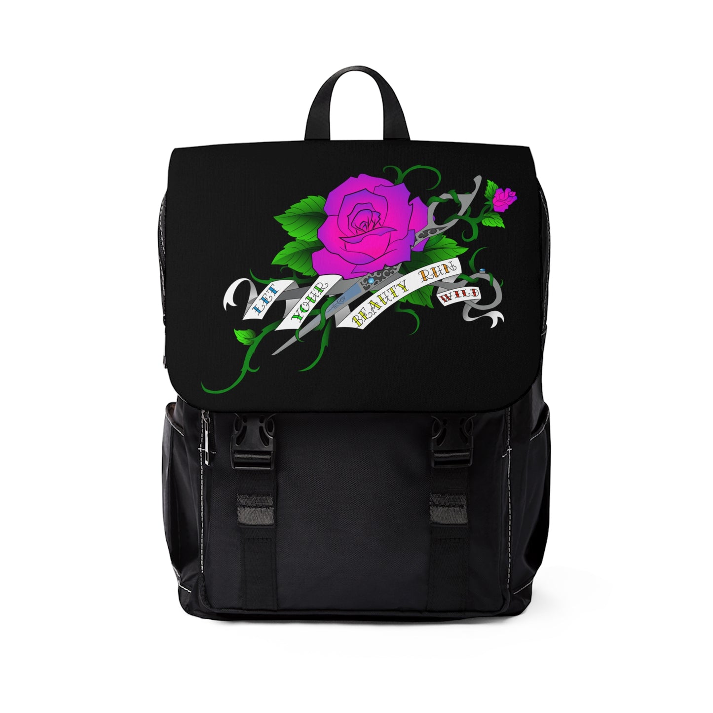 LET UR BEAUTY RUN (Casual Shoulder Backpack)