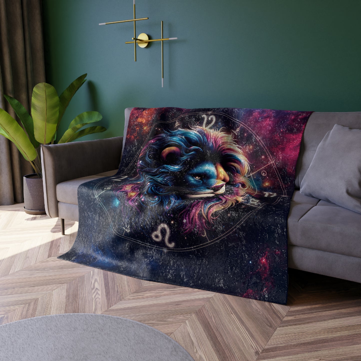 Celestial Zodiac Velvet Blanket (Leo)