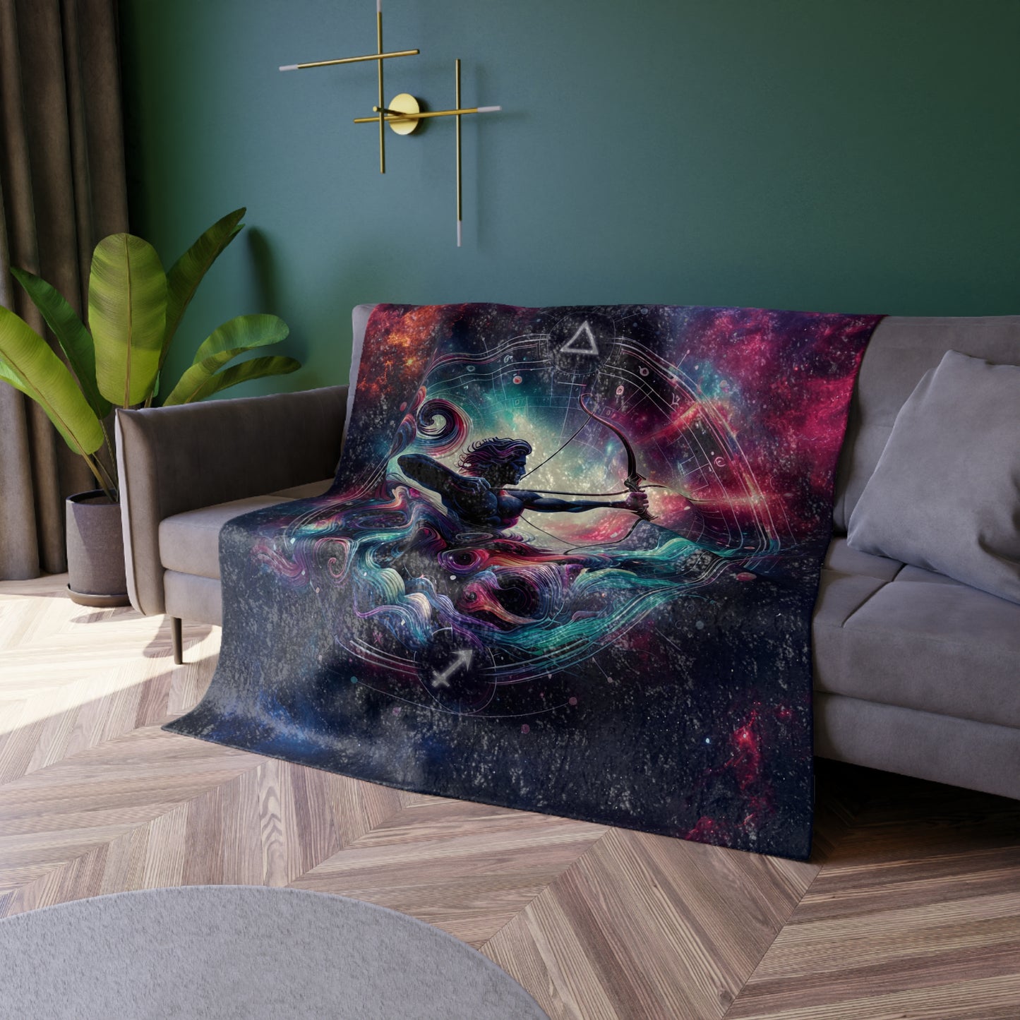 Celestial Zodiac Velvet Blanket (Sagittarius)