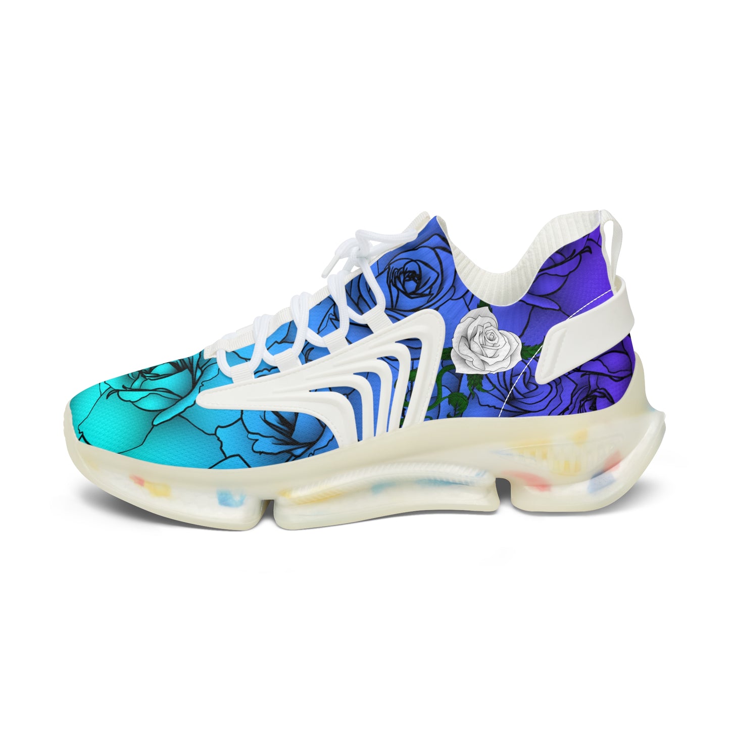 Floral Mesh Sneakers for Women (BLURPLE)