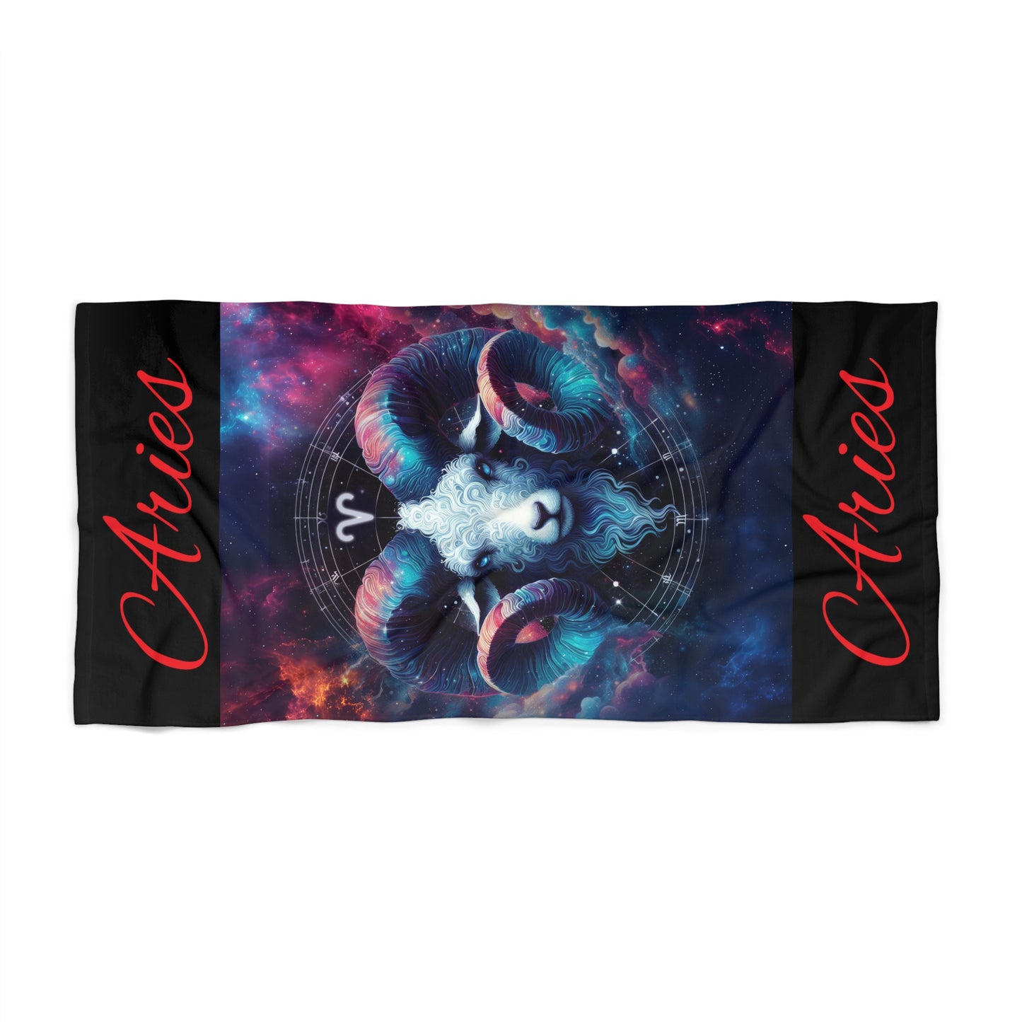 Astrological Aries Beach Towel