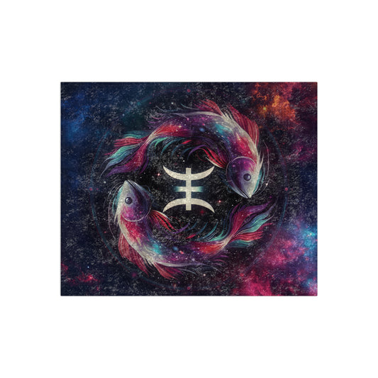 Celestial Zodiac Velvet Blanket (Pisces)
