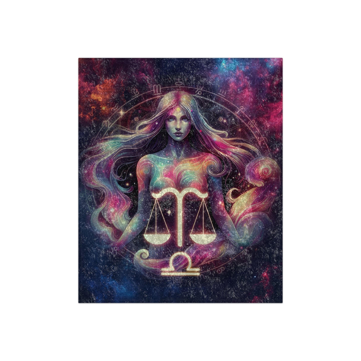Celestial Zodiac Velvet Blanket (Libra)