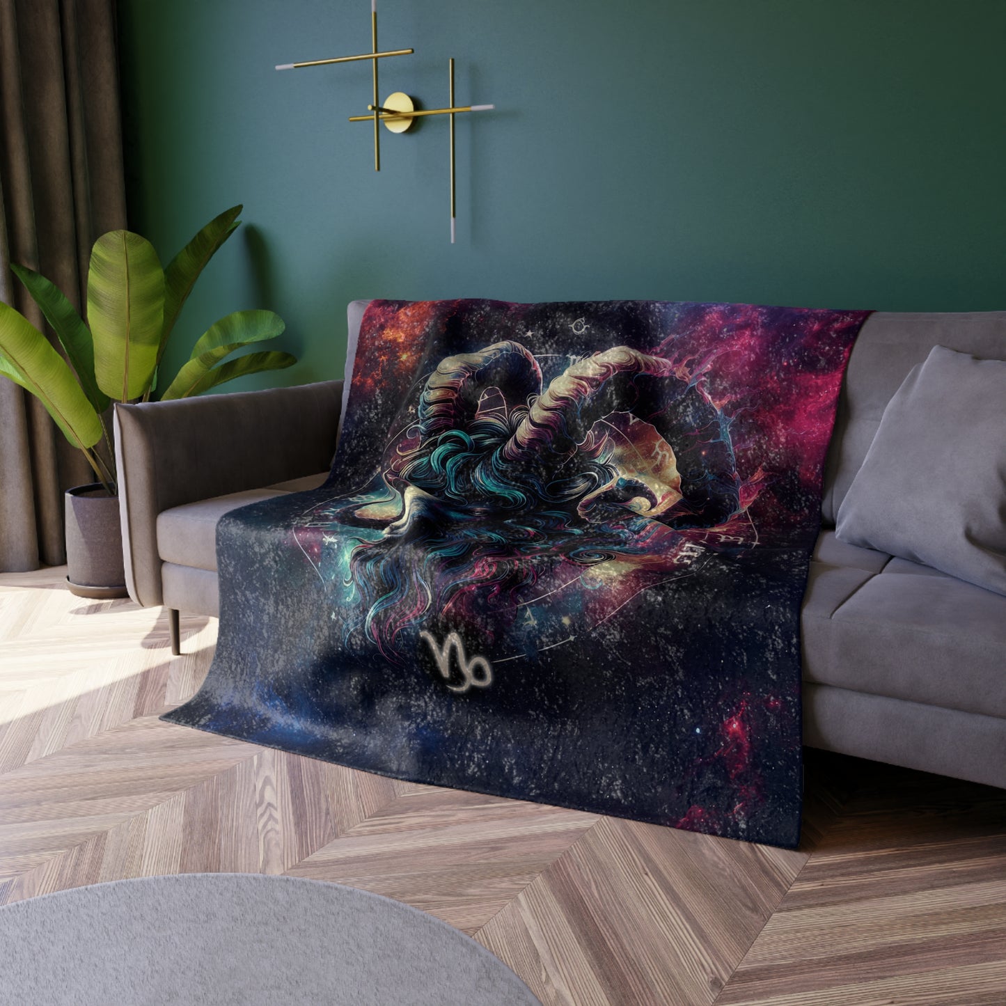 Celestial Zodiac Velvet Blanket (Capricorn)
