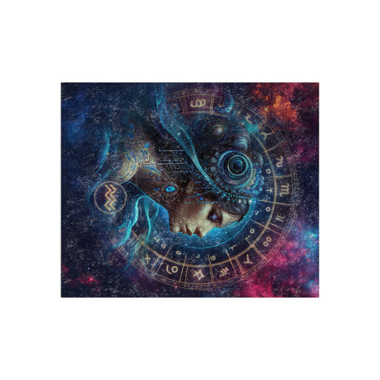 Celestial Zodiac Velvet Blanket (Aquarius)