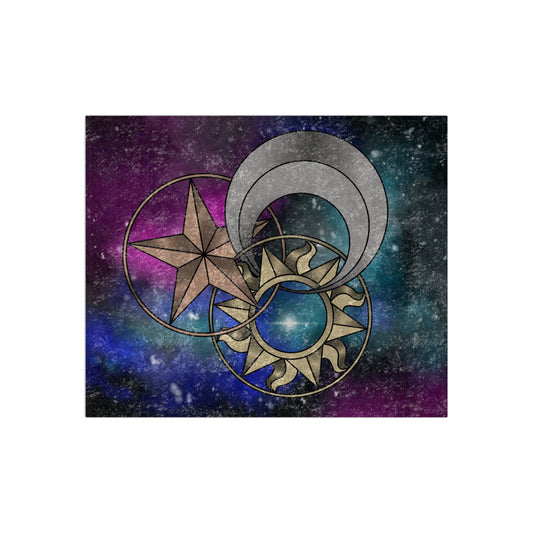 Celestial Trinity Velvet Blanket (Teal)