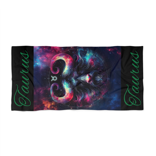 Astrological Taurus Beach Towel