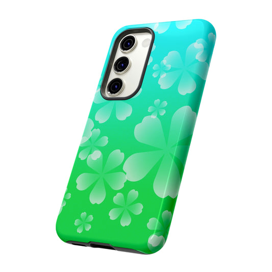 Green with Cherry Blossoms Tough Cases