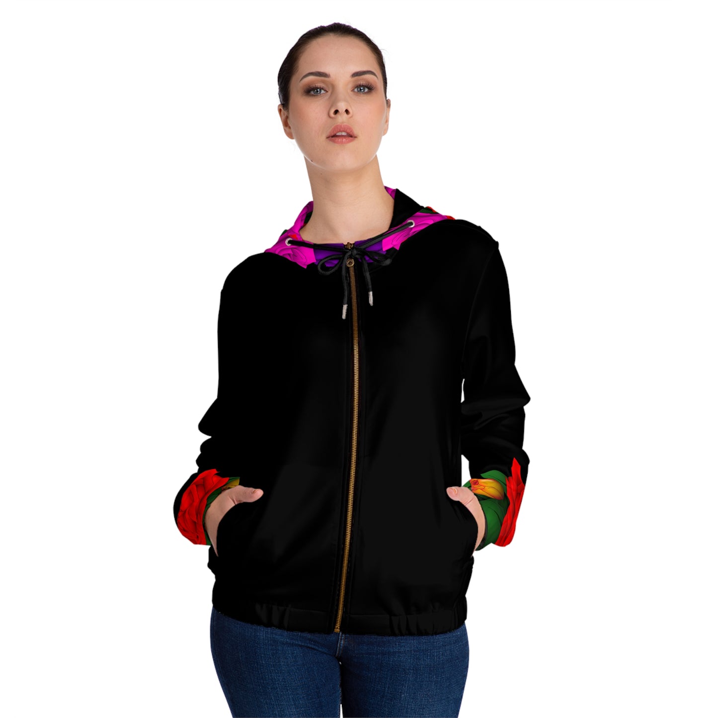 True Beauty Full-Zip Hoodie (Magenta)