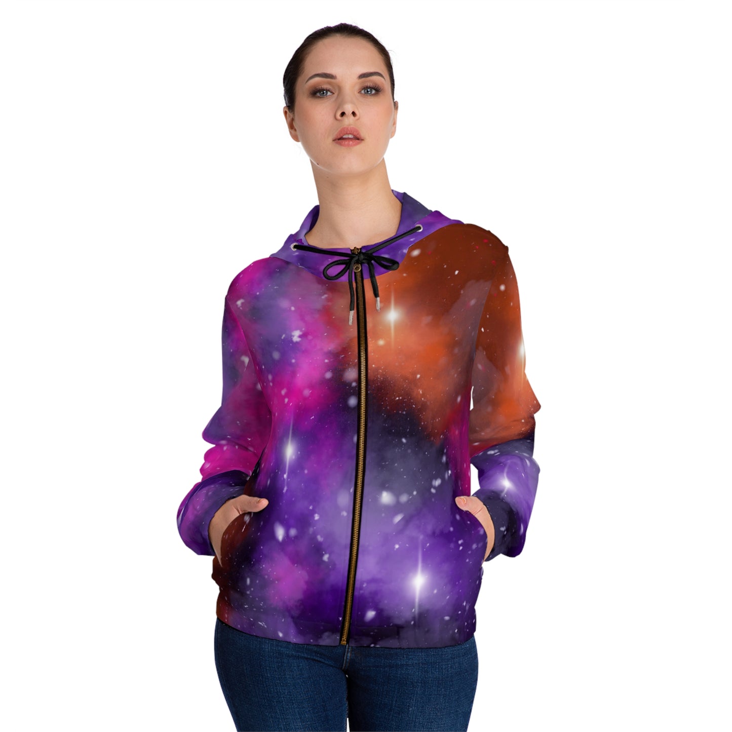 Celestial Trinity Full-Zip Hoodie (Orange)