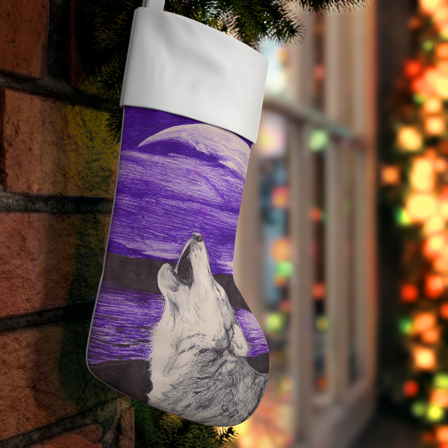 Howling Wolf Holiday Stocking