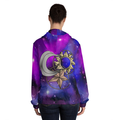 Celestial Trinity Full-Zip Hoodie (Magenta)