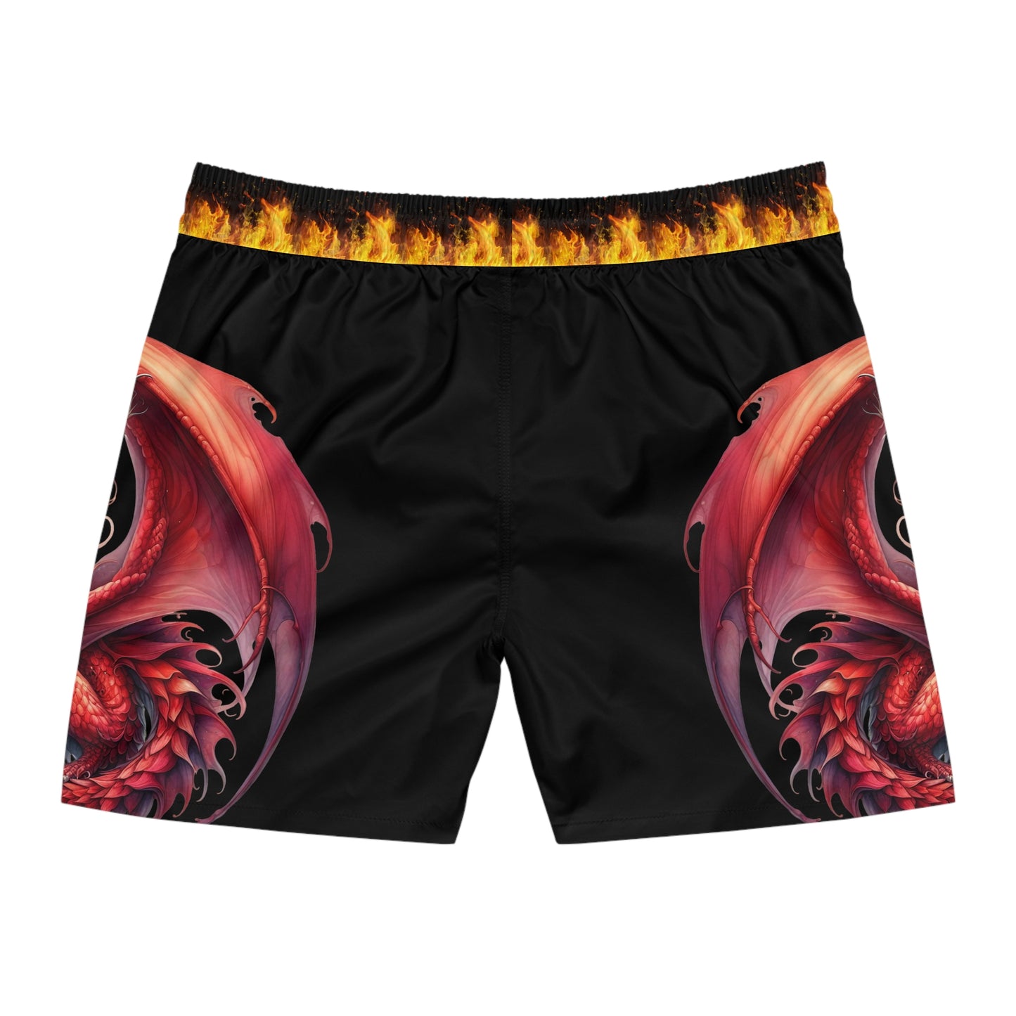 Red dragon Men's Mid-Length Swim Shorts