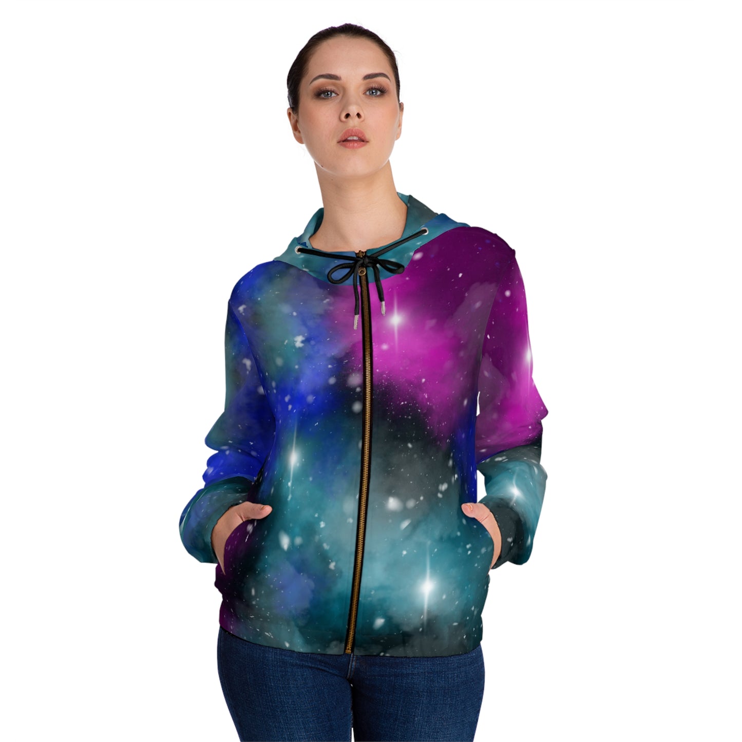 Celestial Trinity Full-Zip Hoodie (Teal)