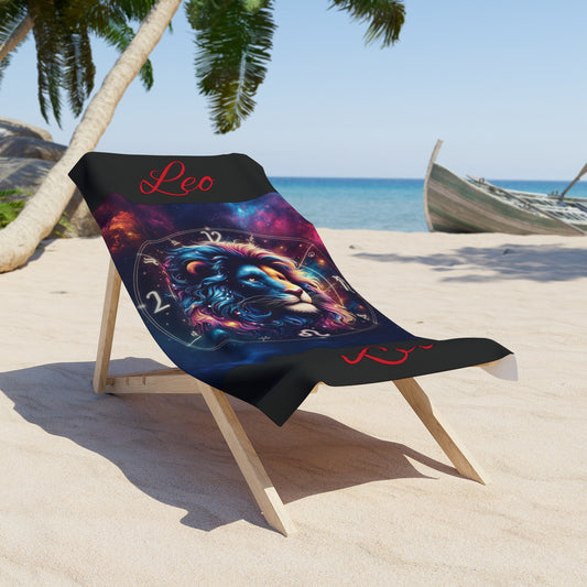 Astrological Leo Beach Towel
