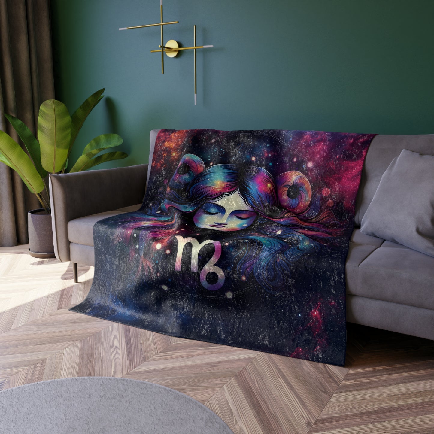 Celestial Zodiac Velvet Blanket (Virgo)