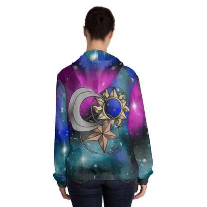 Celestial Trinity Full-Zip Hoodie (Teal)