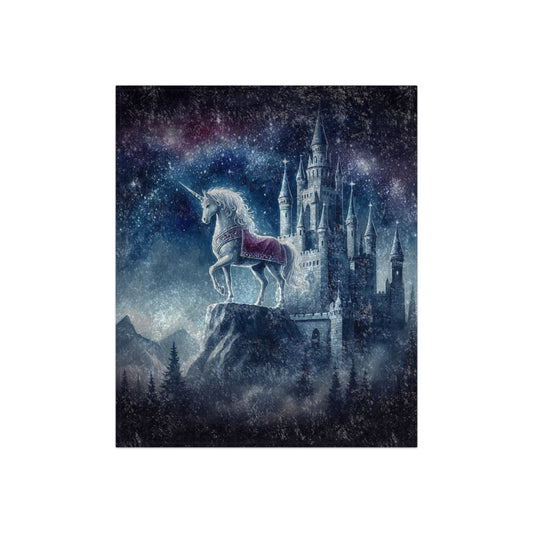 Majestic Unicorn Crushed Velvet Blanket