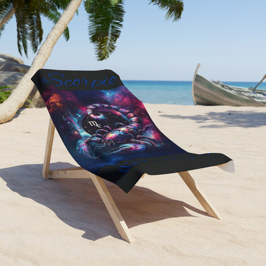 Astrological Scorpio Beach Towel