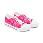 Pink and White Cherry Blossoms Women's Low Top Sneakers