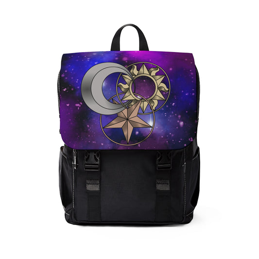 Celestial Trinity Casual Shoulder Backpack (Magenta)