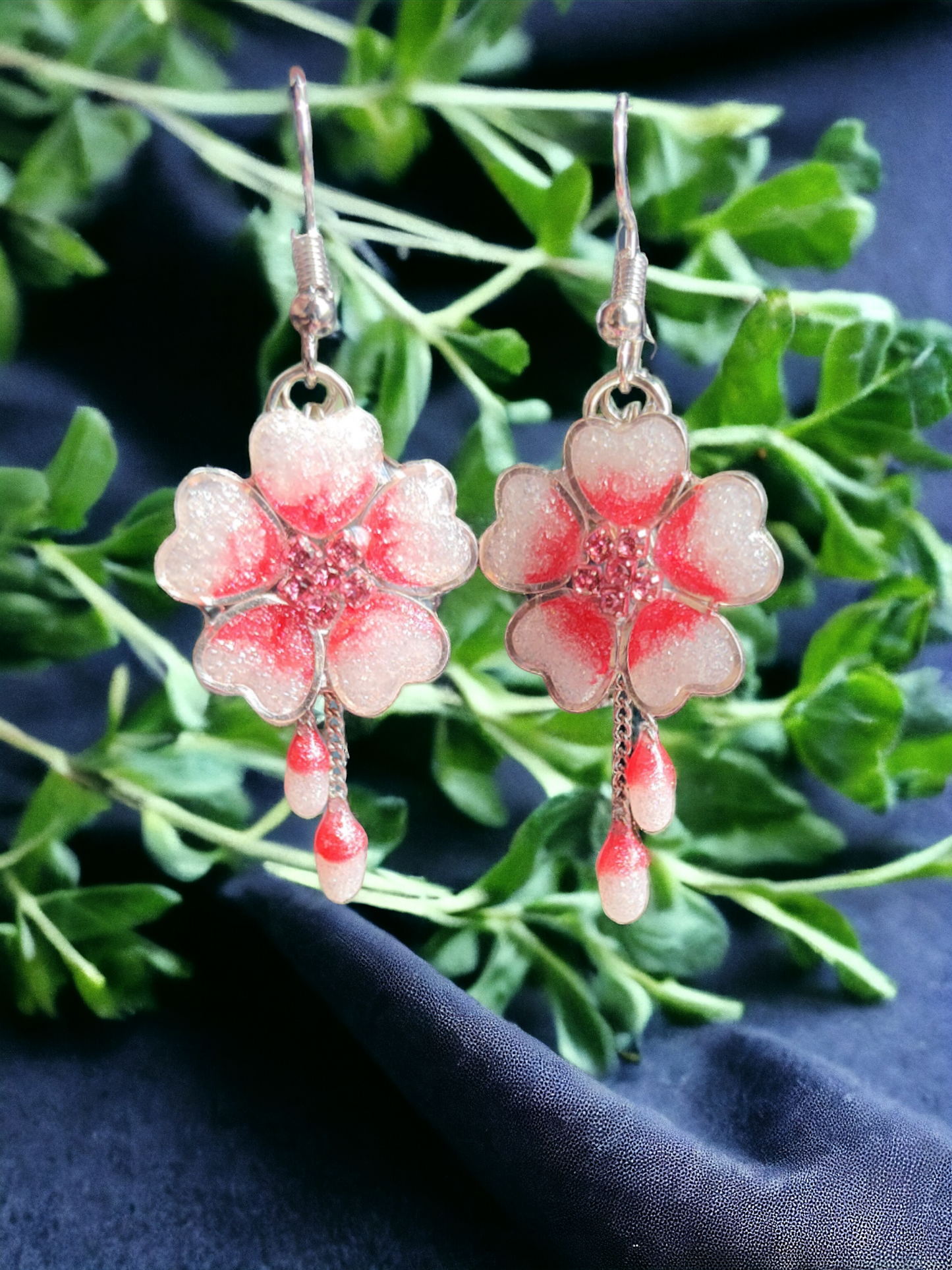 Cherry Blossom Dangling Earrings