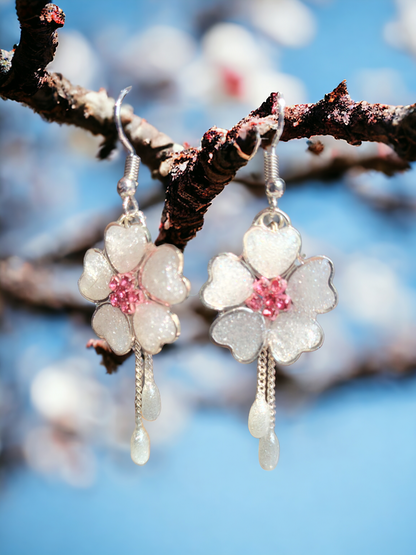 Cherry Blossom Dangling Earrings