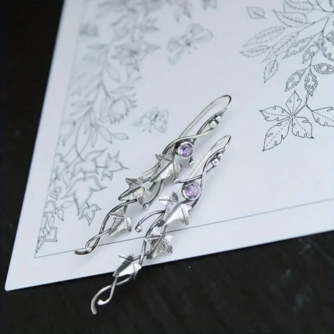 Elven Ivy hook earrings