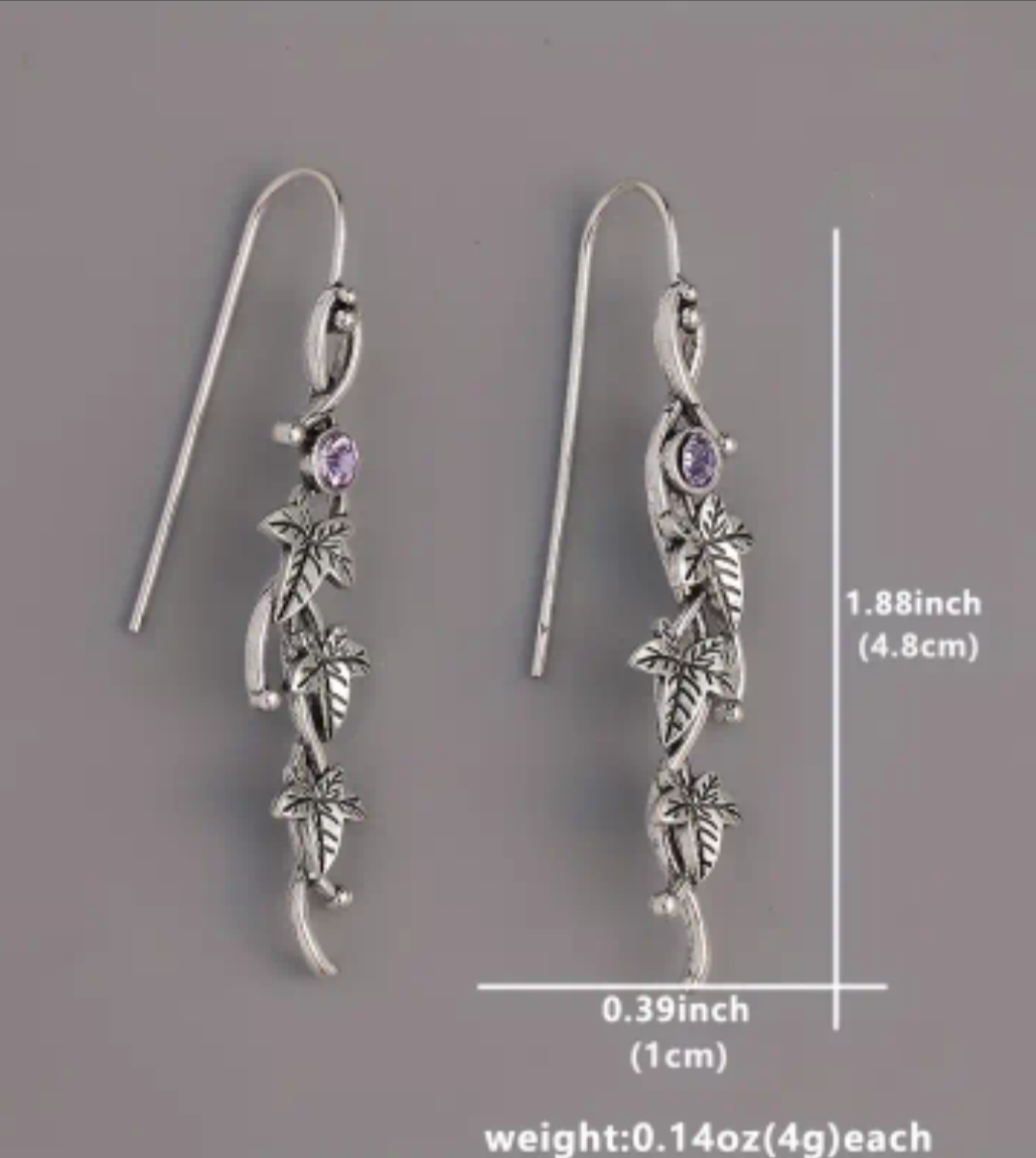 Elven Ivy hook earrings