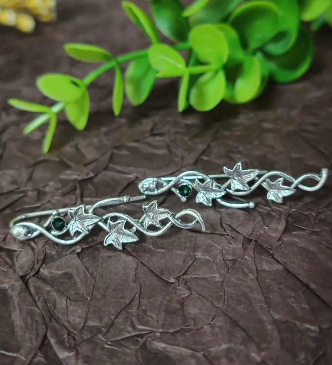 Elven Ivy hook earrings