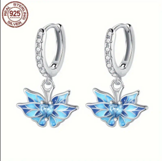 Butterfly earrings 925 sterling silver