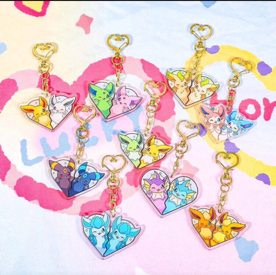 Shiny Eevee Evolution Acrylic Keychains