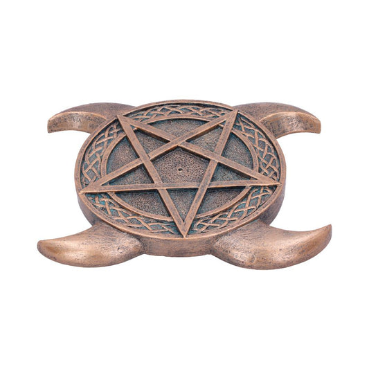 Bronze Triple Moon Pentacle Incense Burner