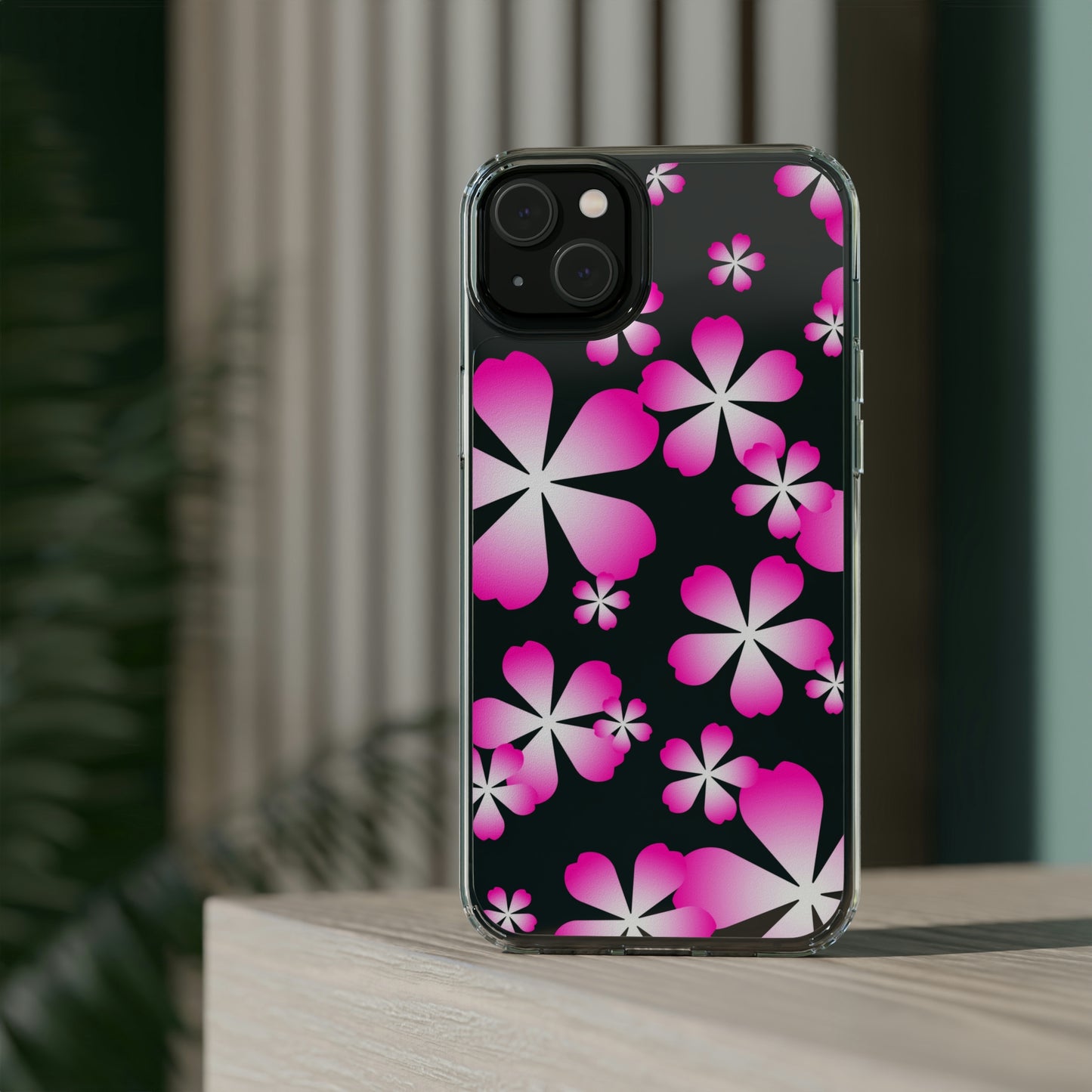 Pink Cherry Blossom Clear Cases