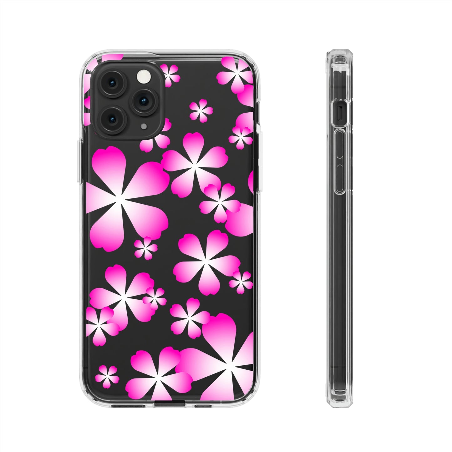 Pink Cherry Blossom Clear Cases