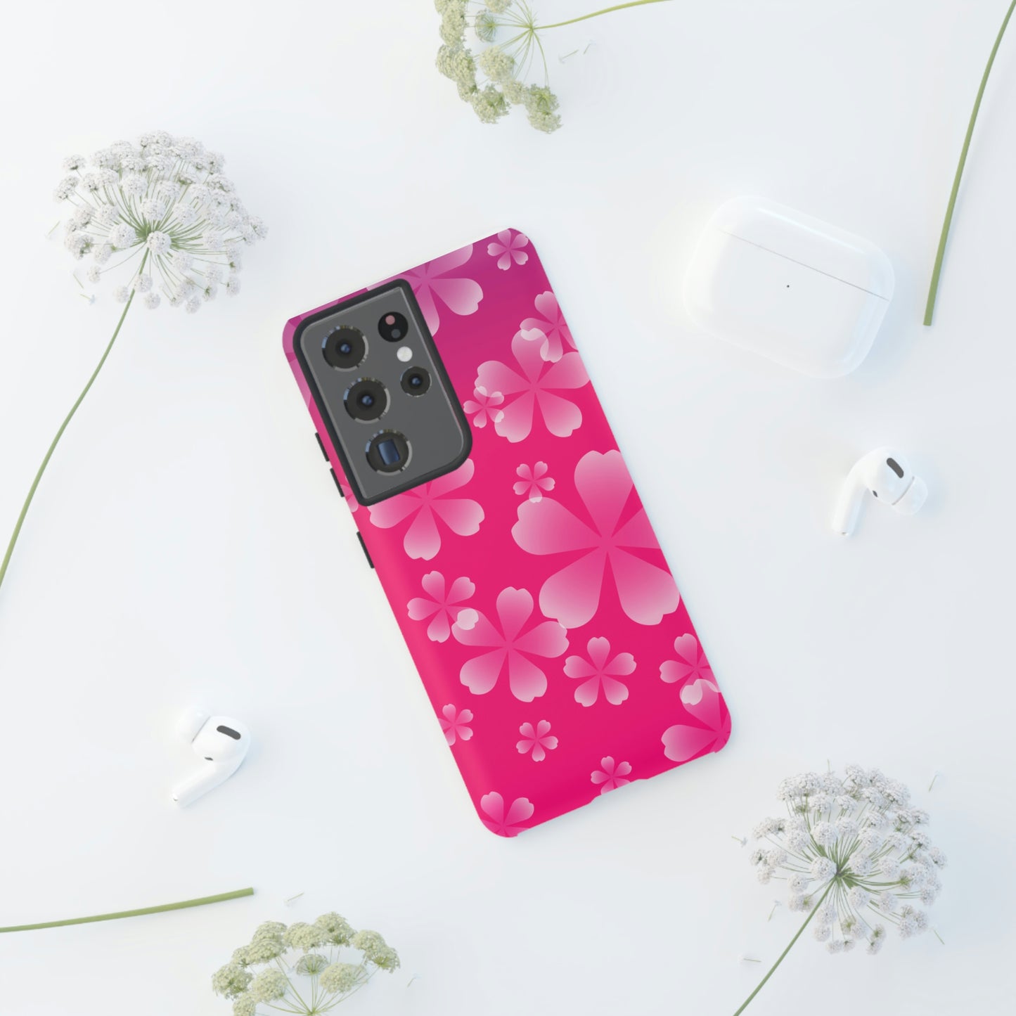 Pink with Cherry Blossom Tough Cases