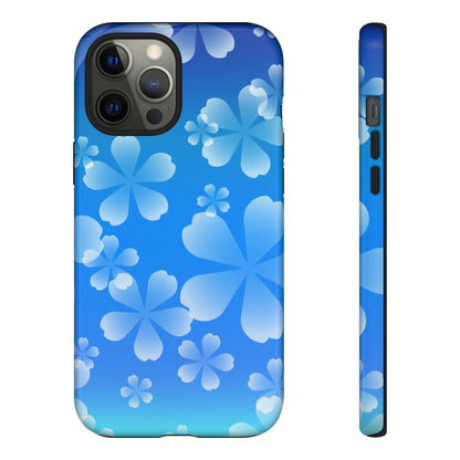 Blue with Cherry Blossom Tough Cases