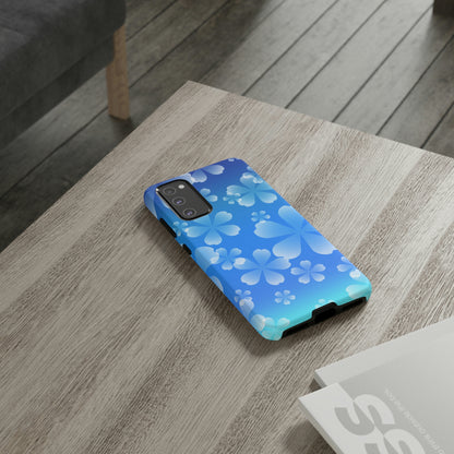 Blue with Cherry Blossom Tough Cases