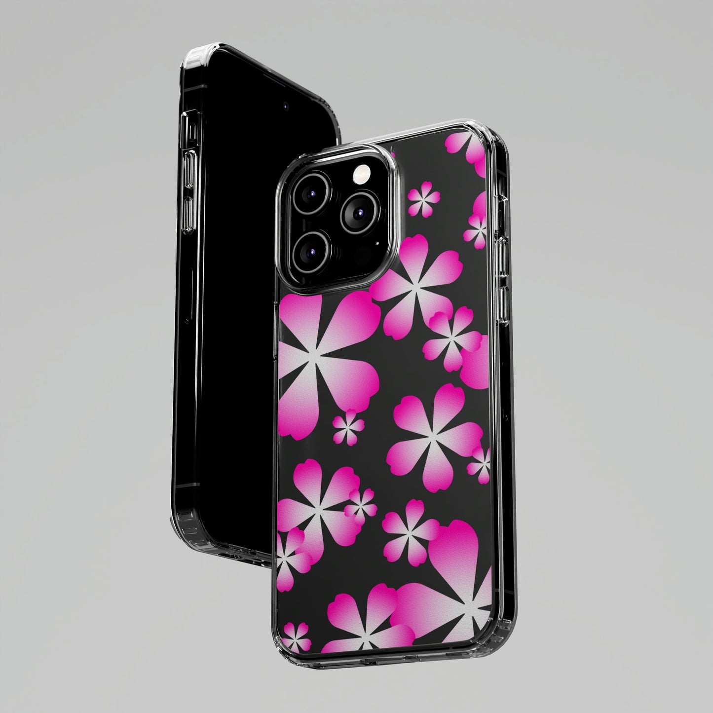 Pink Cherry Blossom Clear Cases