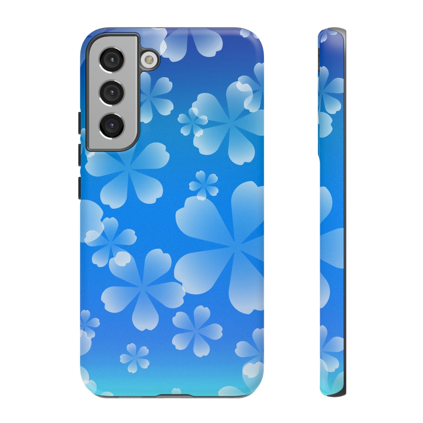 Blue with Cherry Blossom Tough Cases