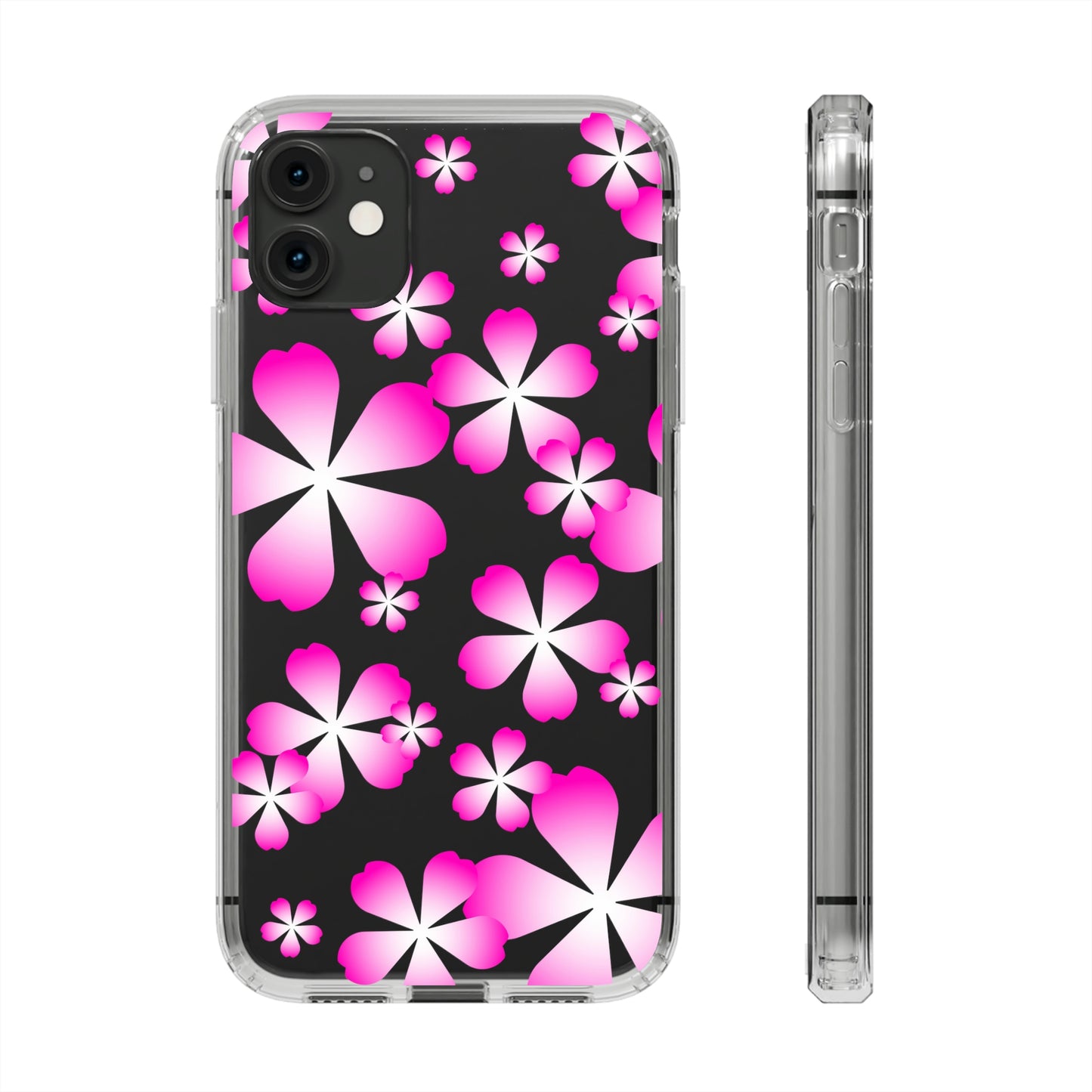 Pink Cherry Blossom Clear Cases