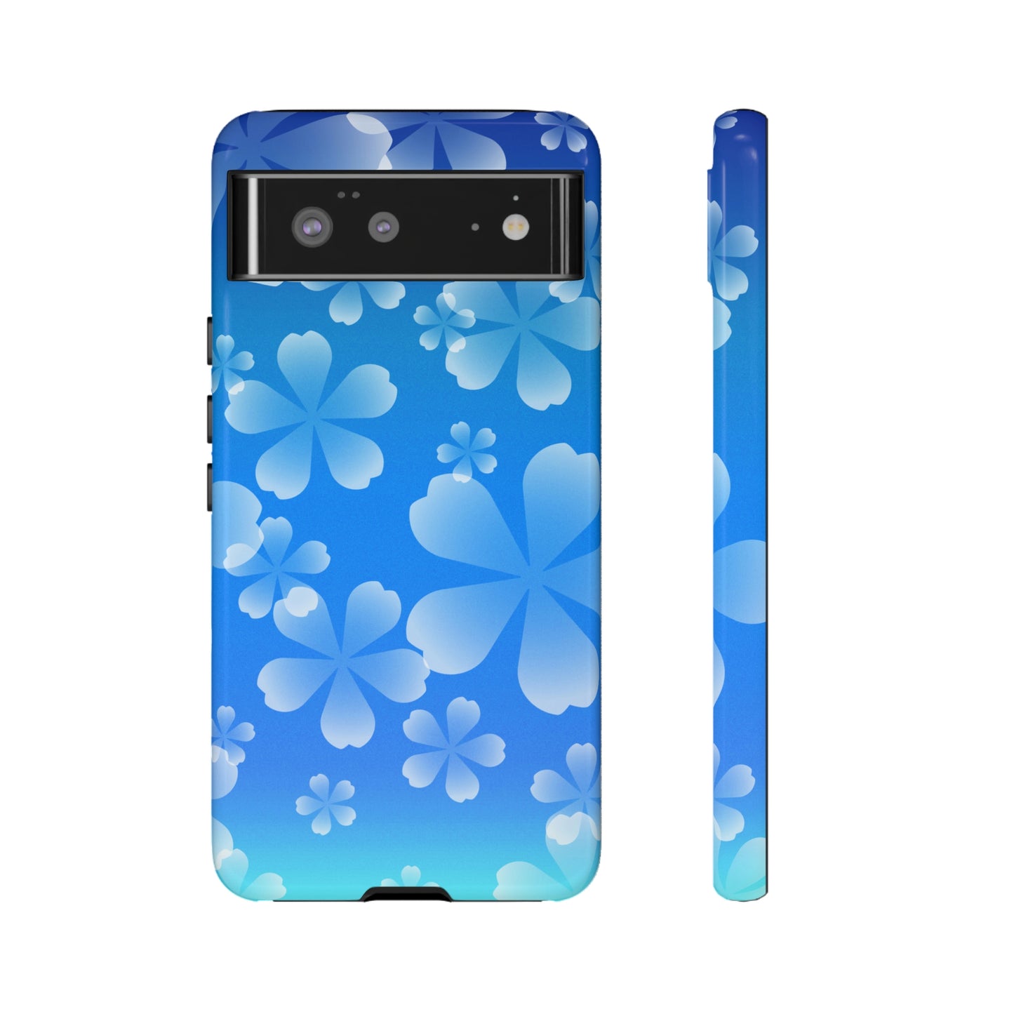 Blue with Cherry Blossom Tough Cases