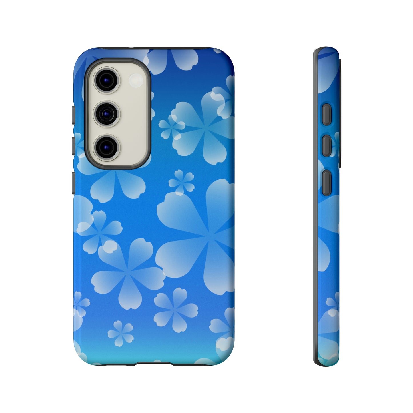 Blue with Cherry Blossom Tough Cases