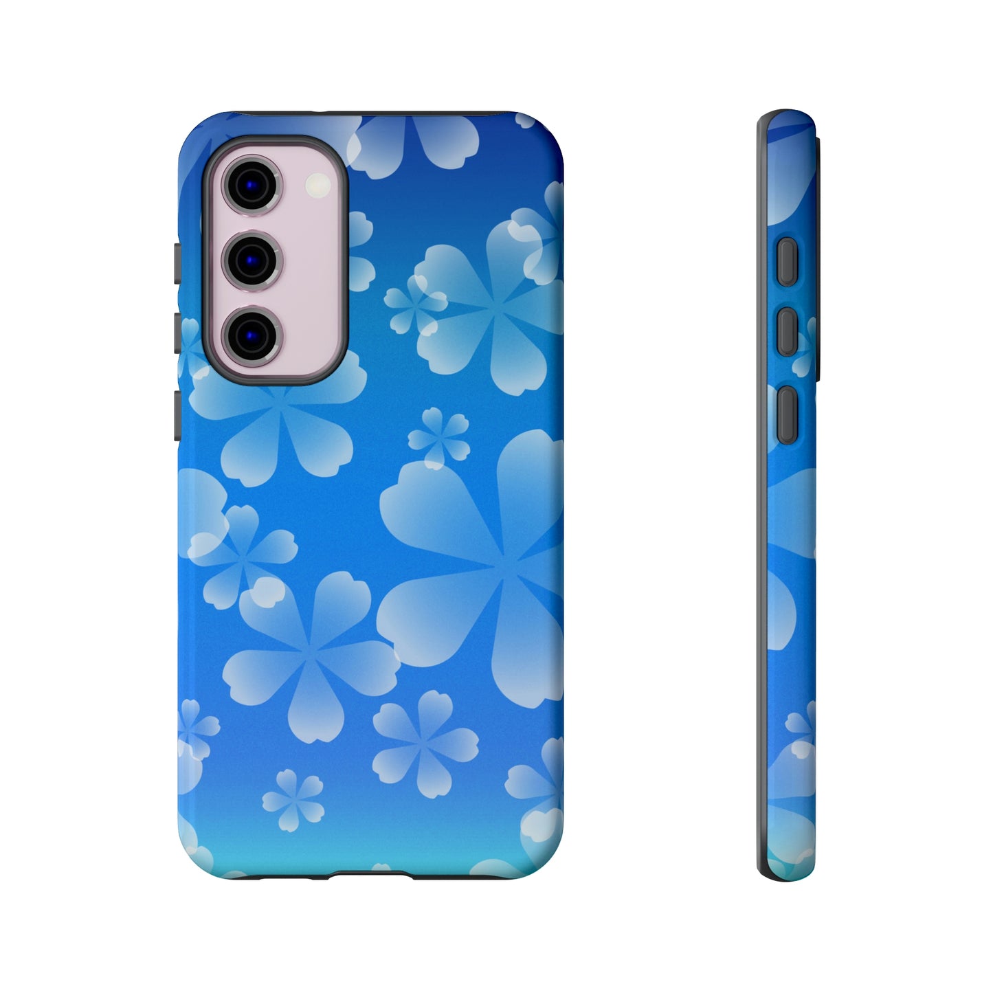 Blue with Cherry Blossom Tough Cases