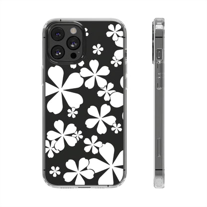 White Cherry Blossom Clear Cases