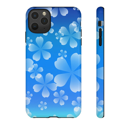 Blue with Cherry Blossom Tough Cases